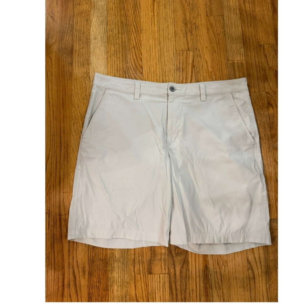 Southern Tide Men's 38 Golf Shorts Stone Gray T3 Gulf Performance Stretch Flaw